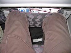 Sitzabstand im A300-600 für 1,90 grosse Personen