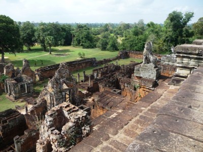 Aussicht vom ersten Tempel (Pre Rup)