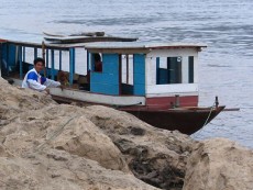 Mekong Kapitaen, der seit 10 Jahren Touristen auf dem Mekong hoch und runter schippert.